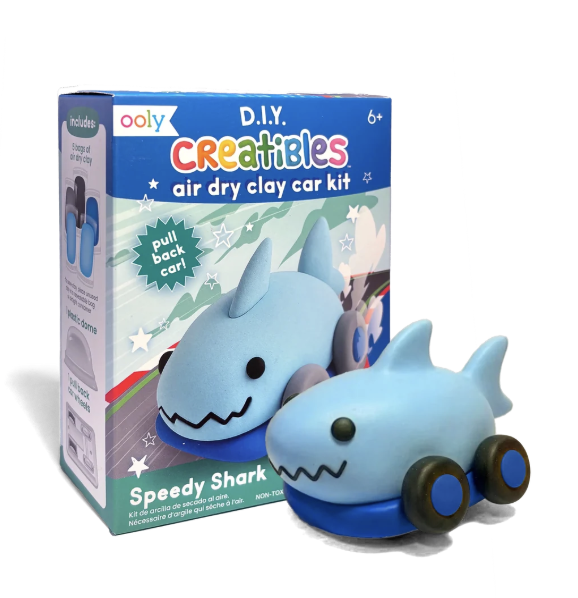 Creatibles Mini Air Dry Clay Car Kit - Speedy Shark