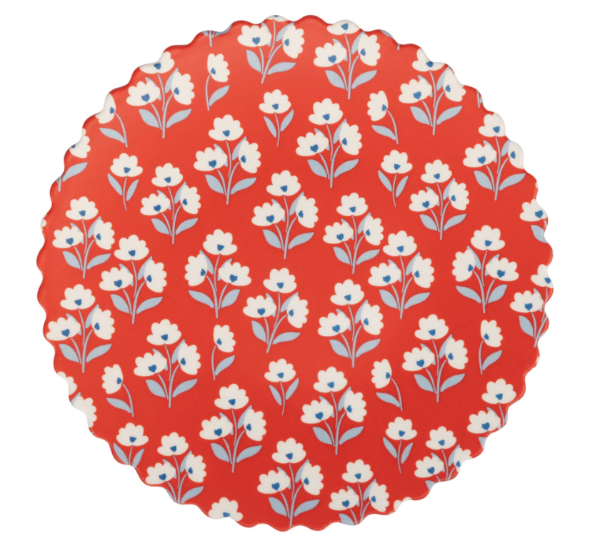 Floral Bamboo Plate - Set of Four