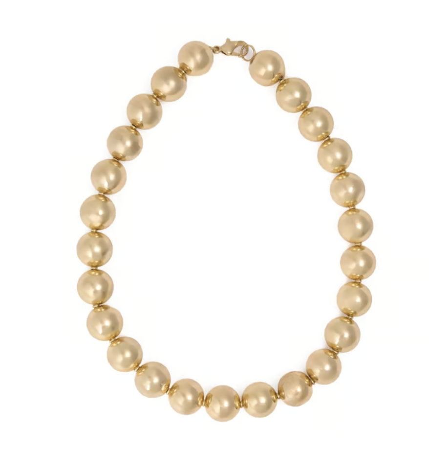 Large Brass Bead Necklace