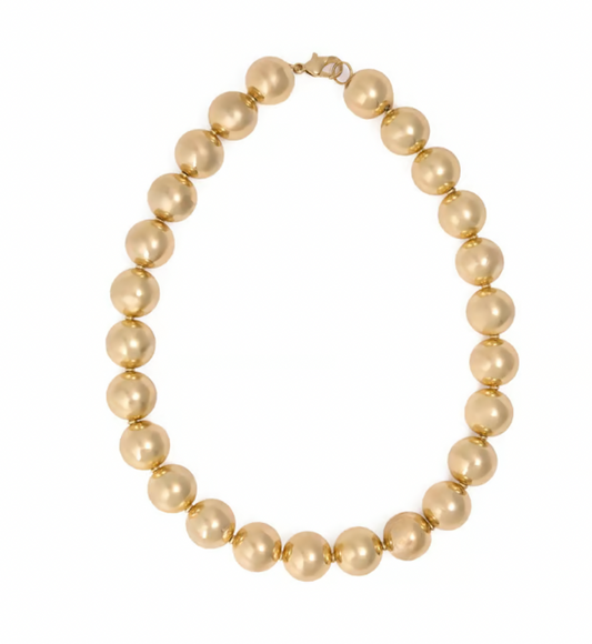 Large Brass Bead Necklace