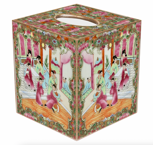 Rose Medallion Tissue Box Cover
