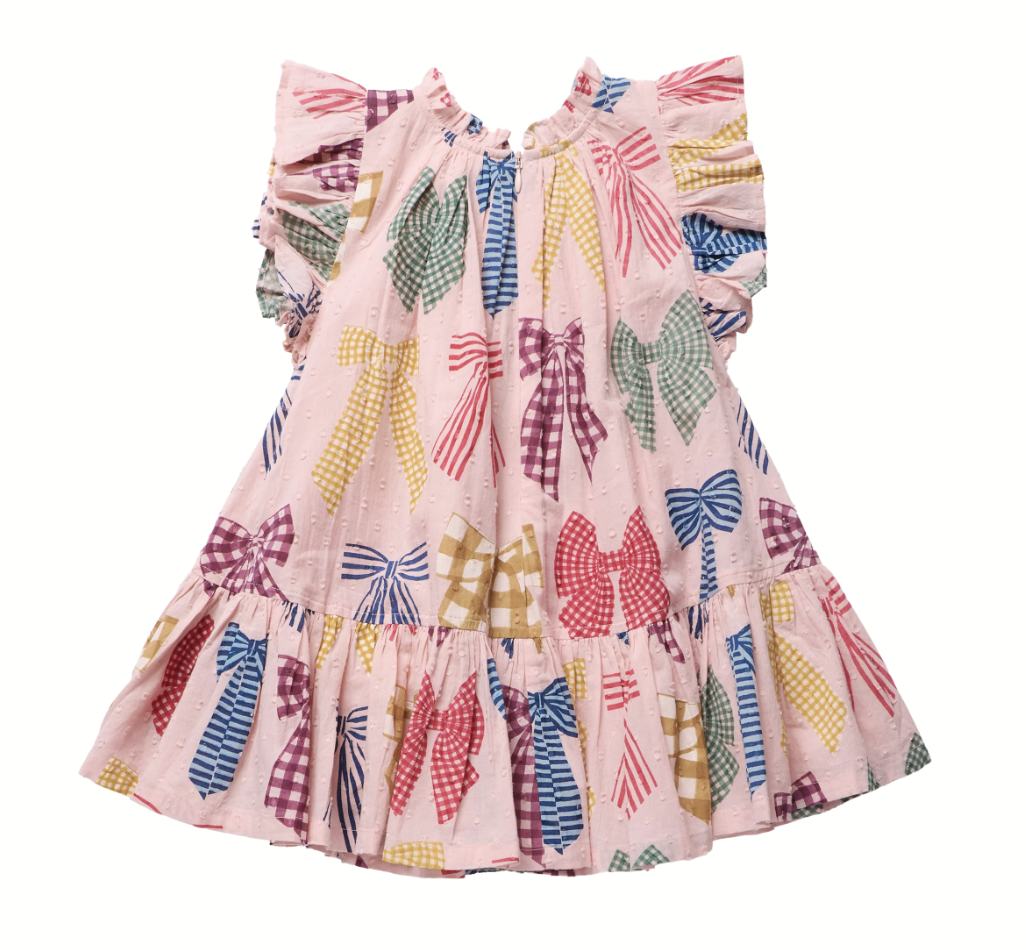 Patterned Bows Harper Dress