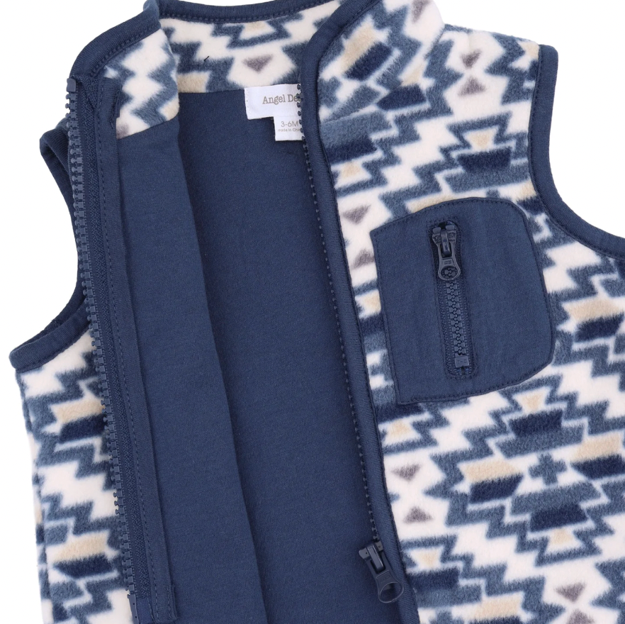 Southwest Navy Micro Fleece Zip Vest