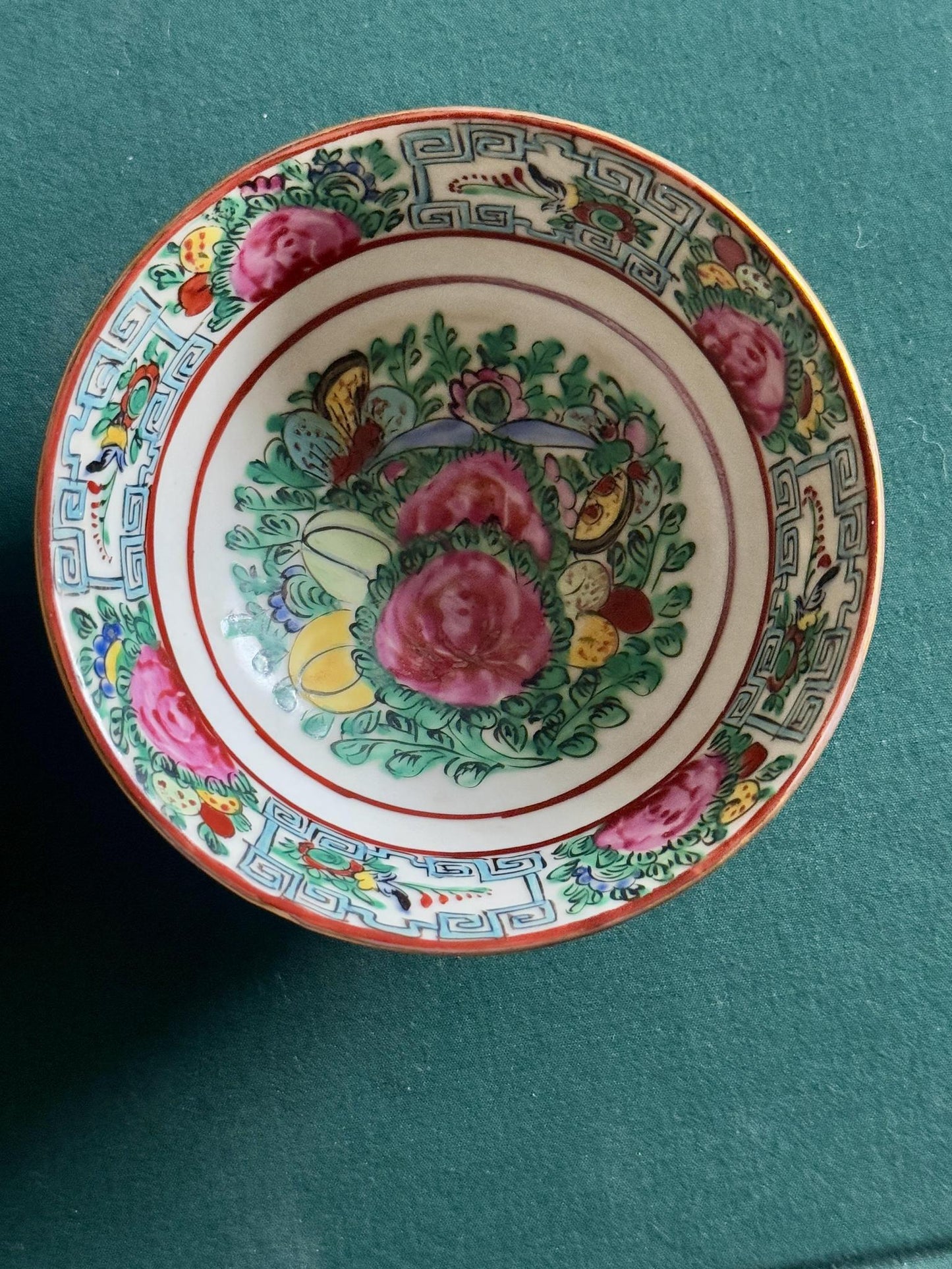 Vintage Rose Canton Bowl