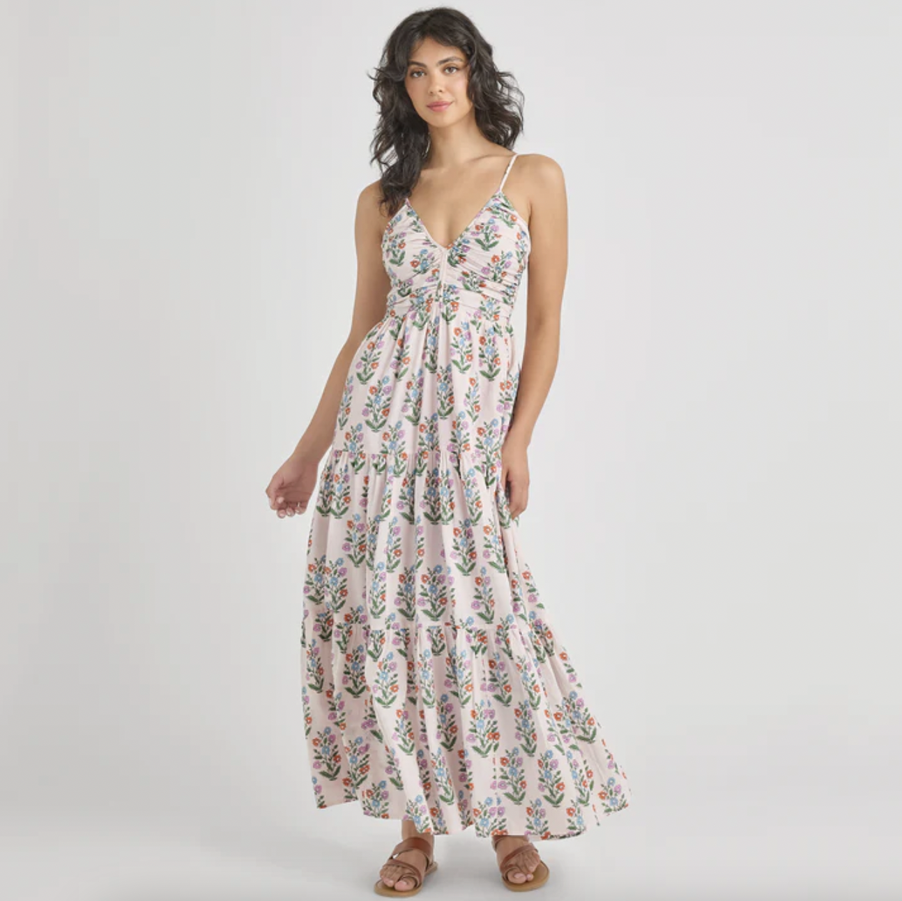 Pink Dewdrop Block Print Women's Hope Dress