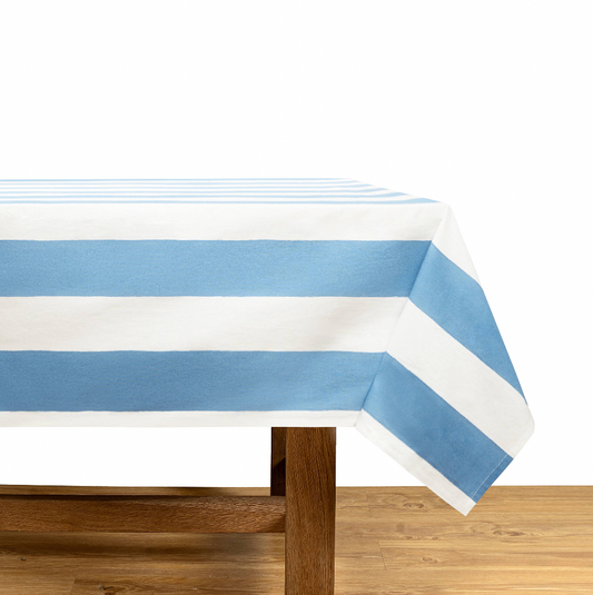 St. Tropez Blue Stripes | French Tablecloth