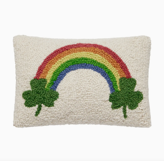 Shamrock Rainbow Hook Pillow
