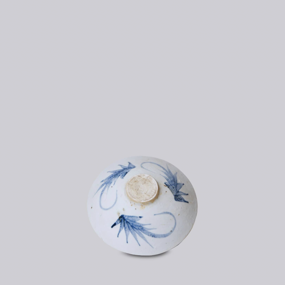 Blue and White Porcelain Couplet Conical Bowl