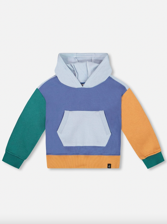 Long Sleeve Color Blocked Hoodie