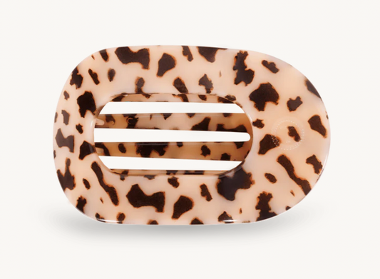 Blonde Tortoise Medium Flat Round Hair Clip