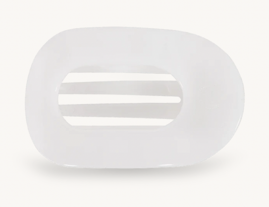 Coconut White Medium Flat Round Hair Clip