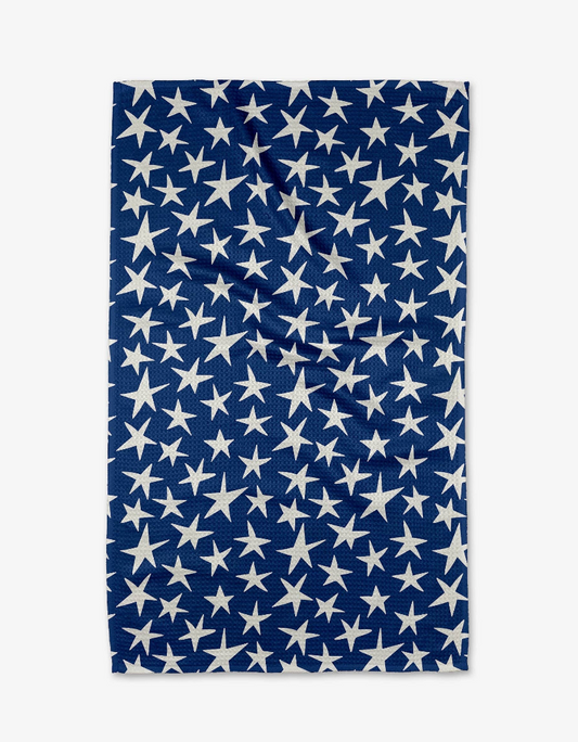 Blue & White Stars Tea Towel