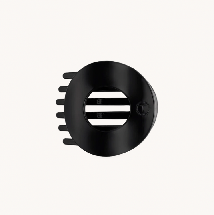 Jet Black | Small | Flat Circle Hair Clip