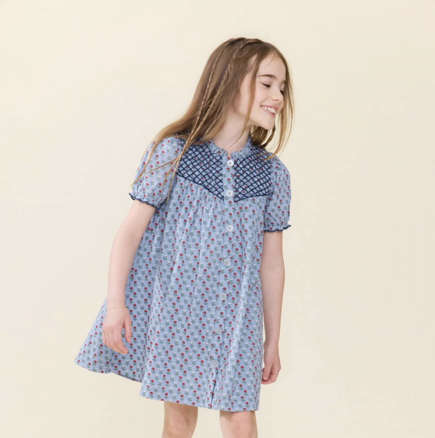 Light Blue Carnation Lucia Dress
