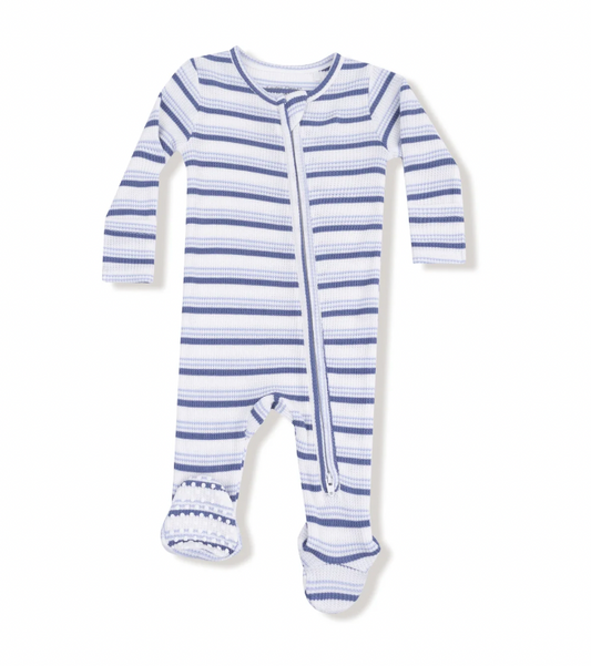 Vintage Stripe Blue Footie