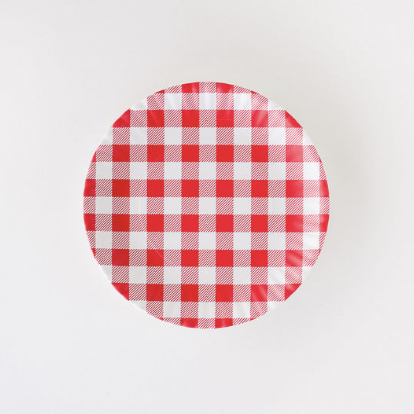 Red Gingham "Paper" Plates
