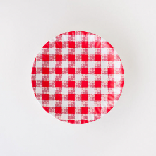 Red Gingham "Paper" Plates