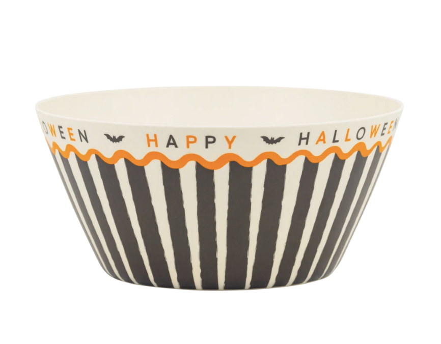 Happy Halloween Bamboo Bowl