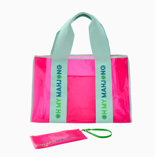 Pink Beach Mahjong Bag