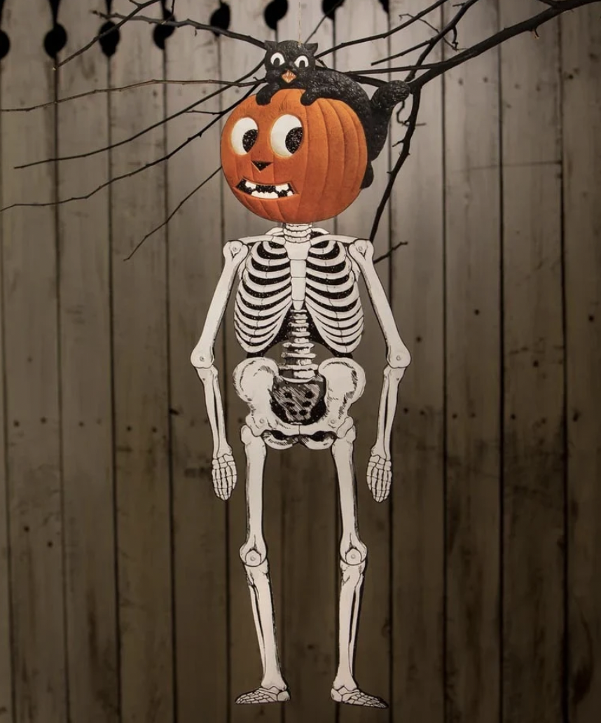Jack & Cat Hanging Skeleton