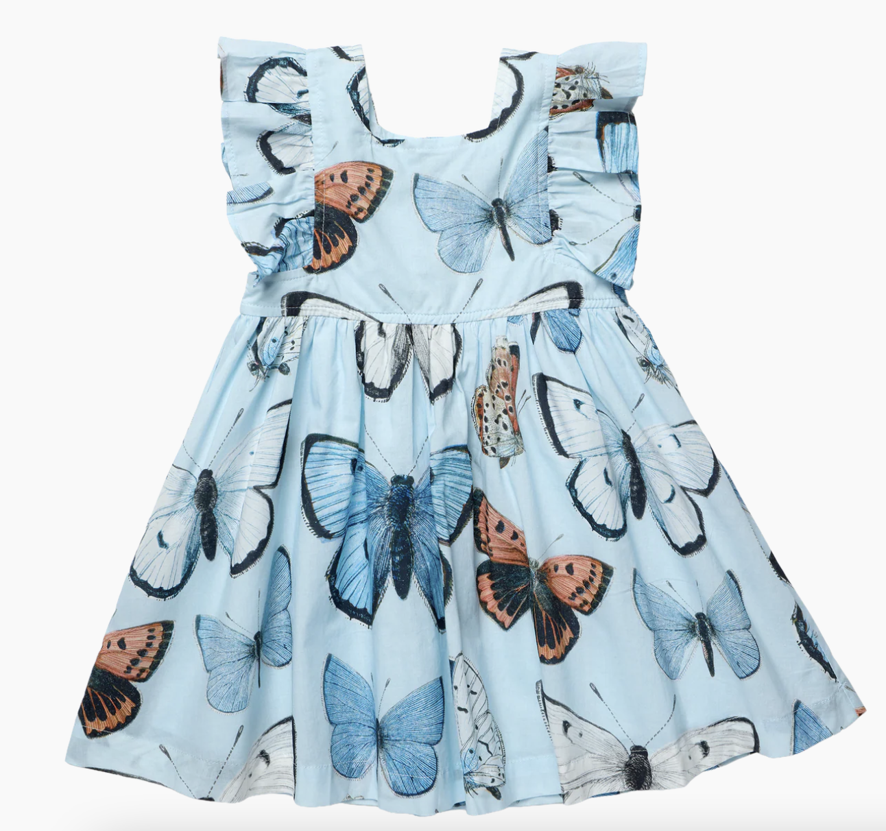 Blue Vintage Butterflies Elsie Dress