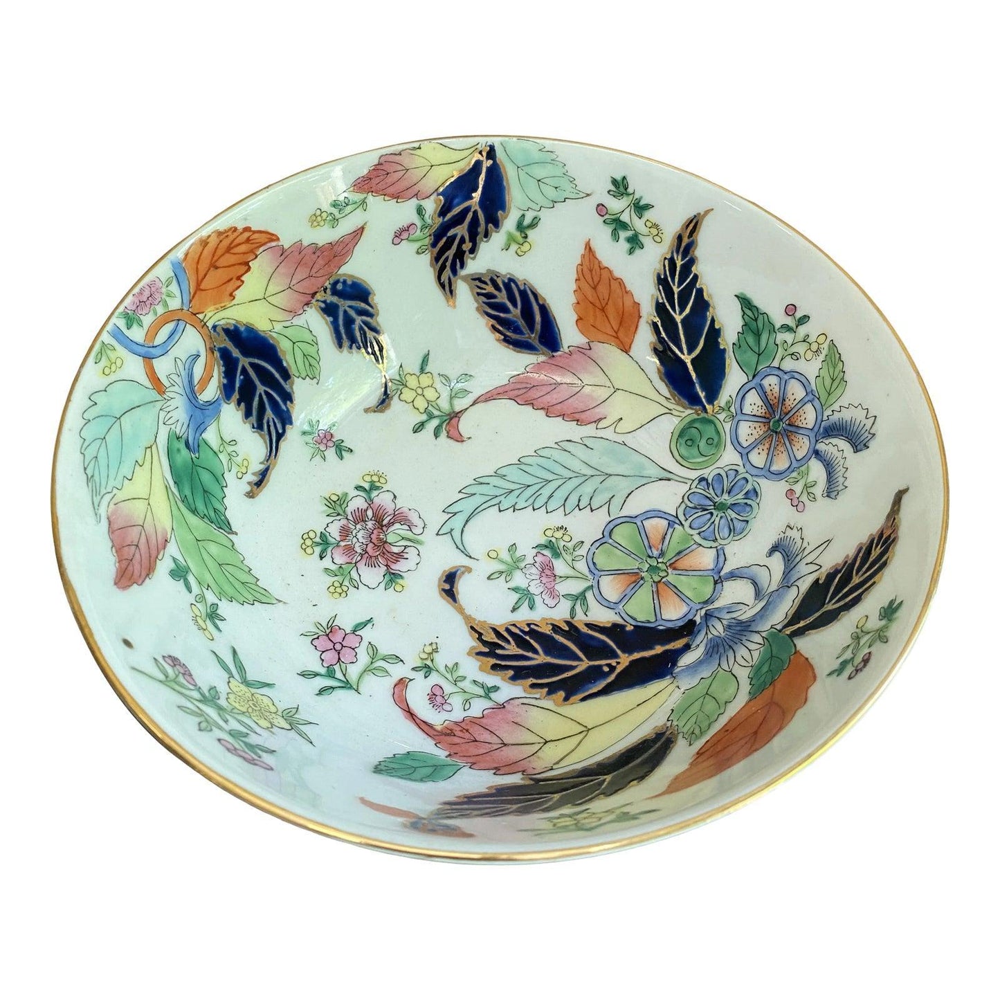 Vintage Tobacco Leaf Bowl