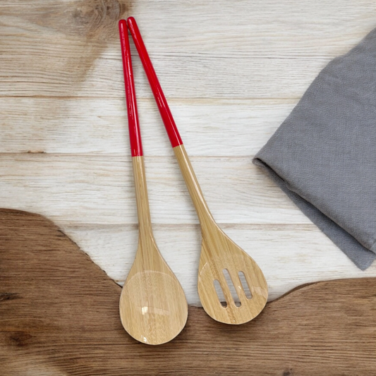 Red Bamboo Server Set