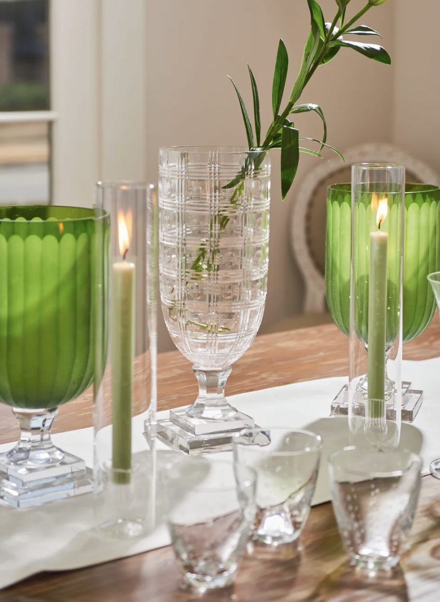 Clear Cylinder Two Piece Candleholder
