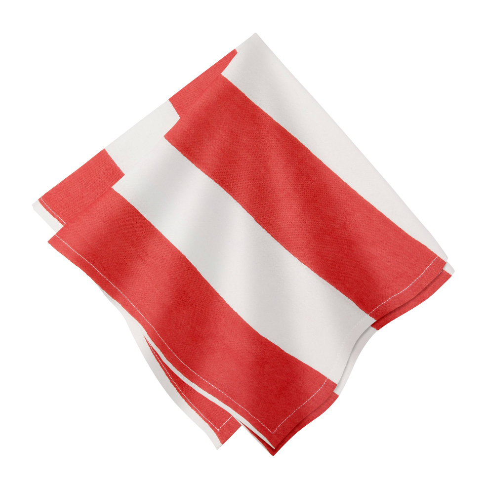 St. Tropez Red Stripes Napkins  - Set of 4
