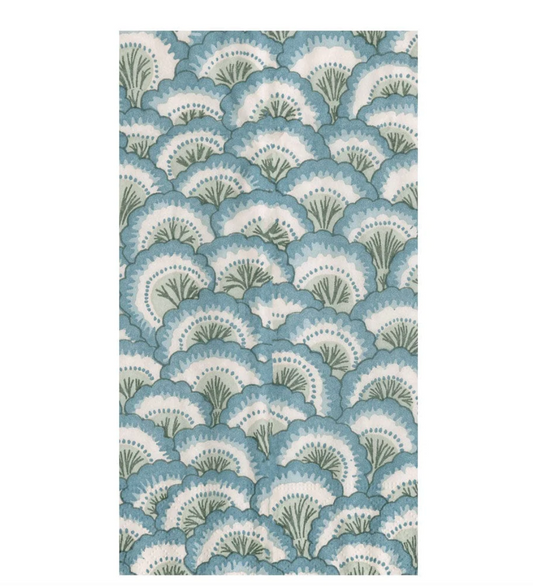 Pontchartrain Scallop Blue Guest Towel Napkins