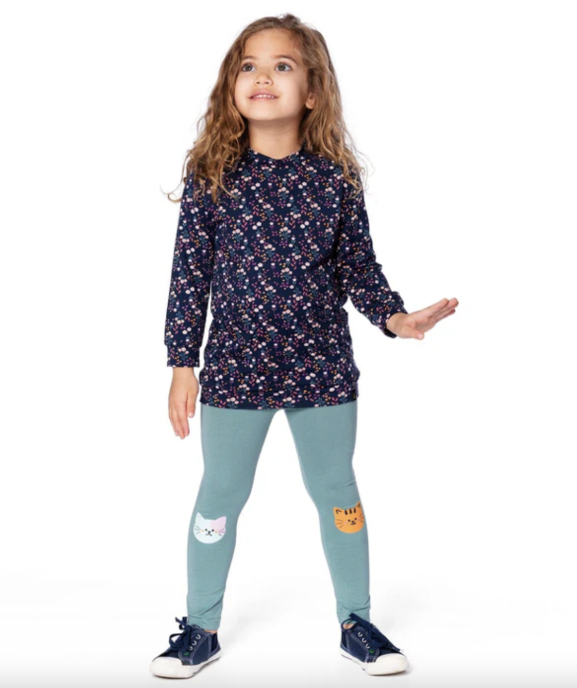 Navy Floral Tunic + Legging Set