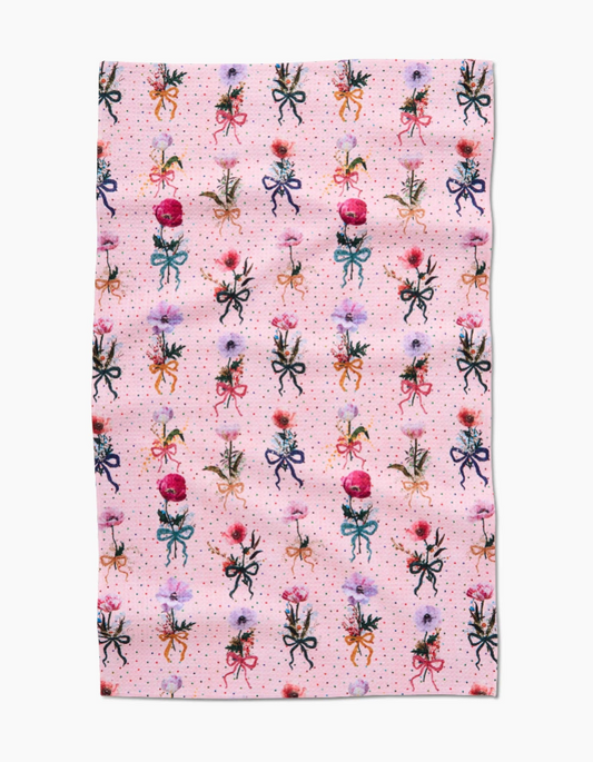 Bows and Dots Tea Towel