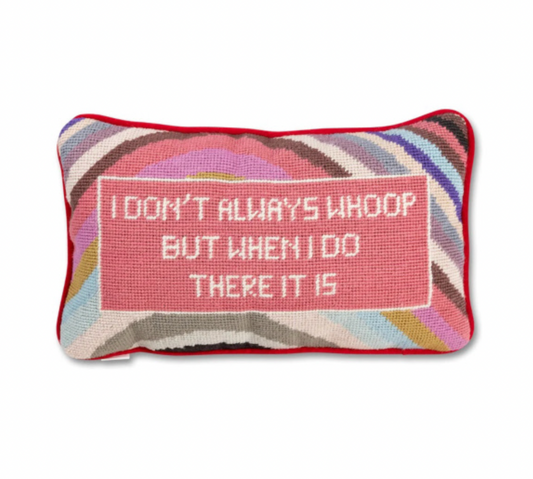 Whoop There It Is Needlepoint Pillow