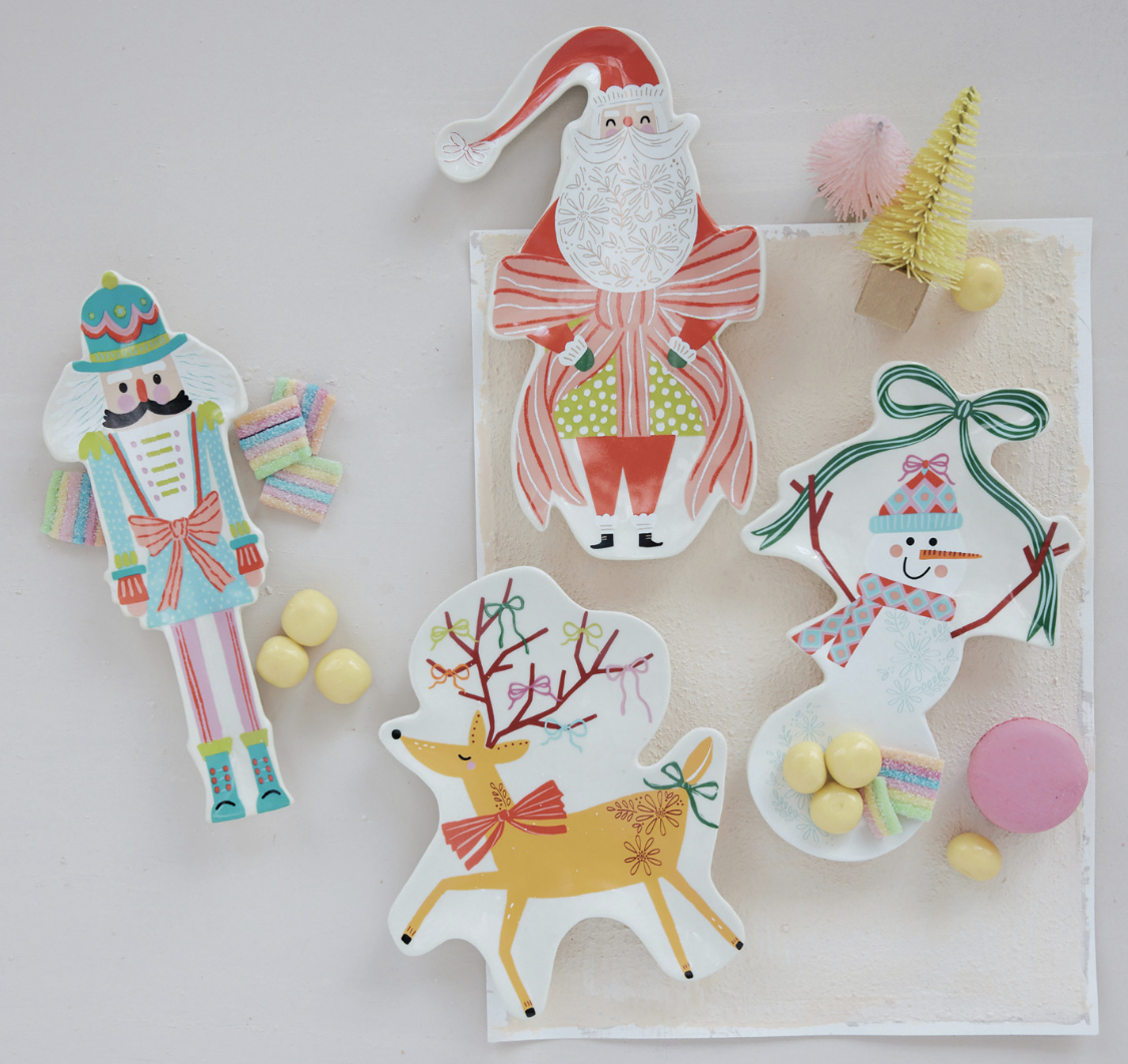 Stoneware Holiday Icon Shaped Plate