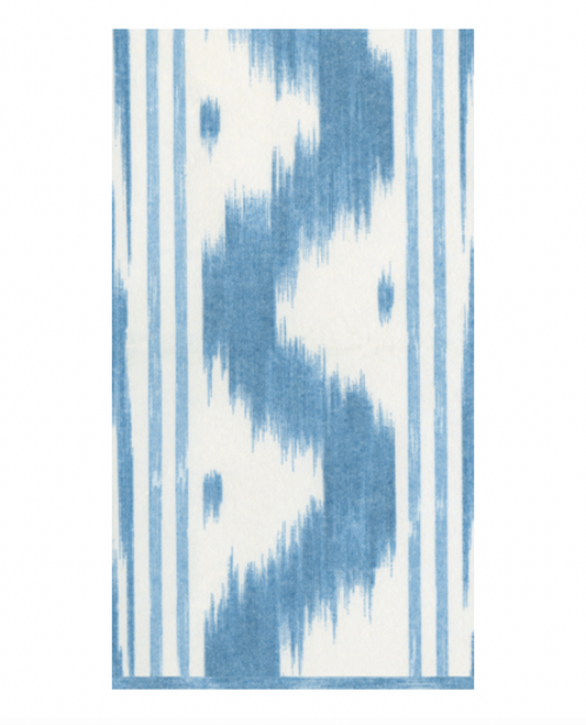 Toile De Nantes Blue Paper Linen Guest Napkins