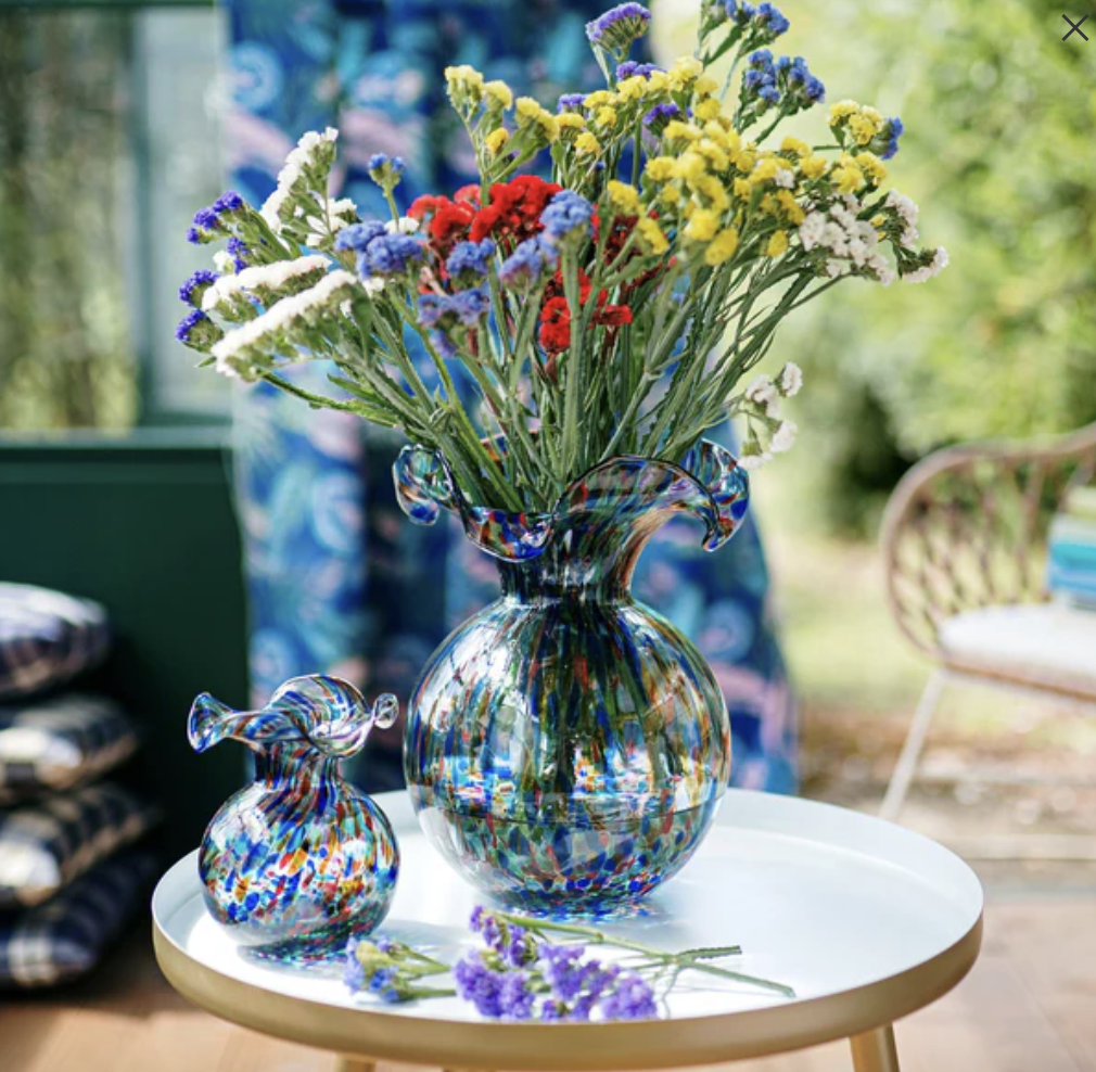 Hibiscus Glass Carnevale Bud Vase