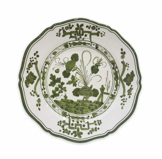 VIDA Faenza Salad Plate Set of 4 - Green & White