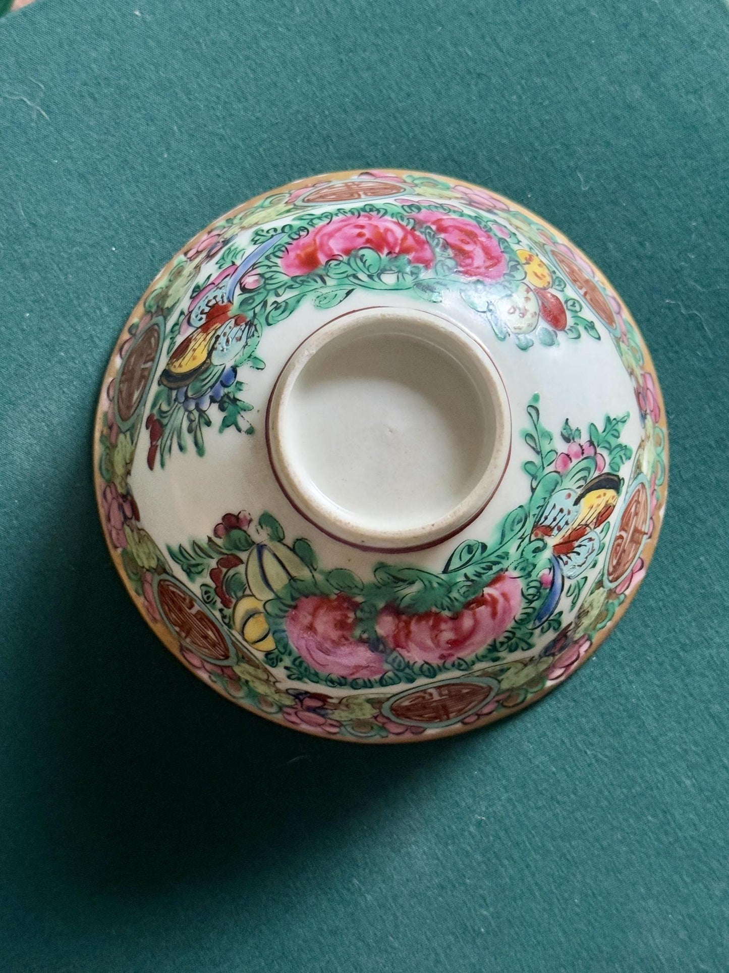 Vintage Rose Canton Bowl