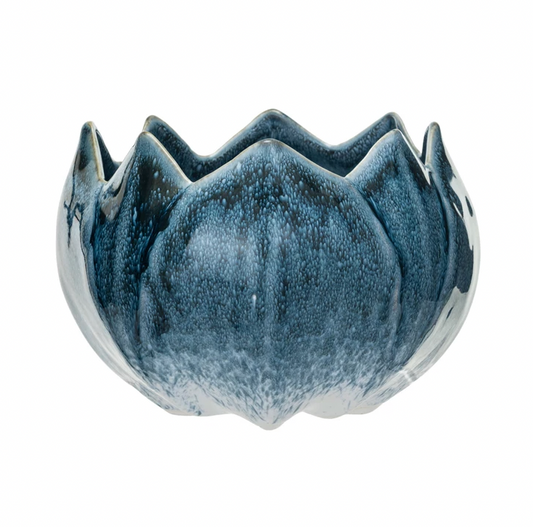 Stoneware Flower Shaped Planter