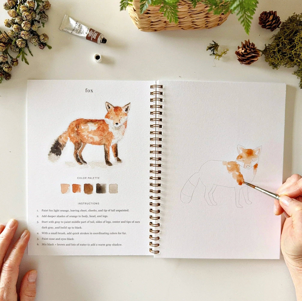 Woodland Watercolor Workbook