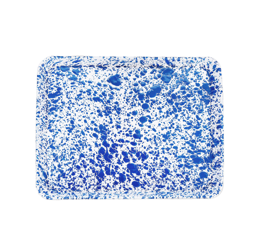 Blue Splatter Large Rectangle/Jelly Roll Tray
