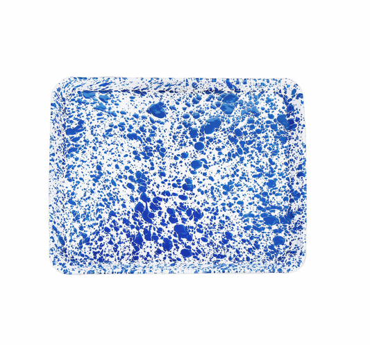 Blue Splatter Large Rectangle/Jelly Roll Tray