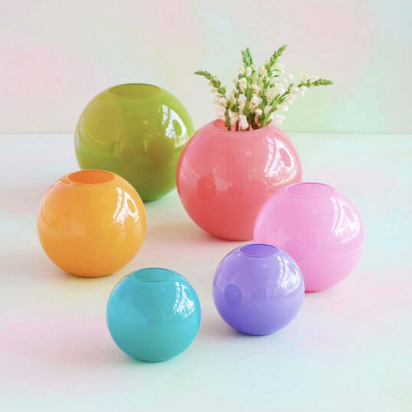 Sugar Plum Ball Vases