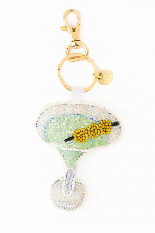 Martini Beaded Bag Charm