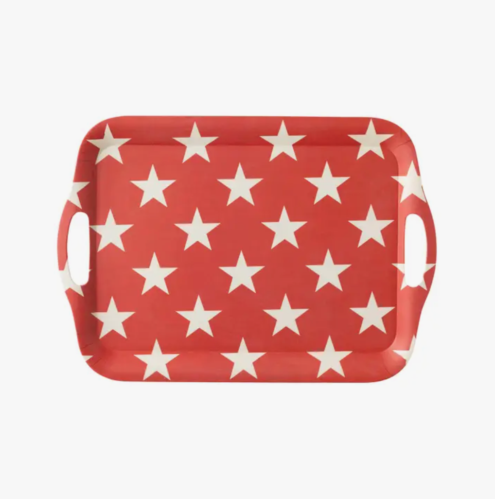 Red Star Reusable Bamboo Tray