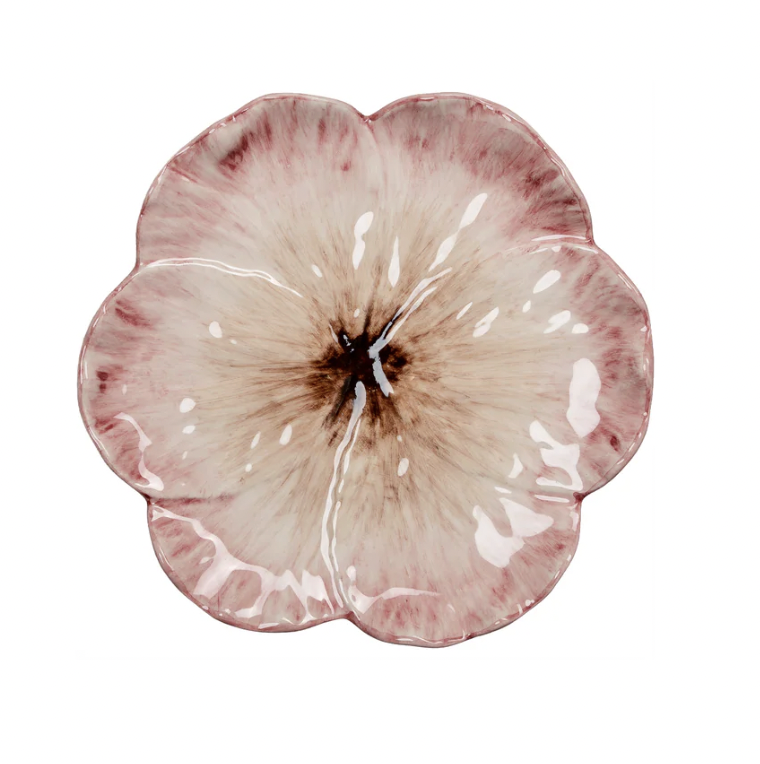 Elisabetta Flower Dessert Plate, Pink - COMING SOON!