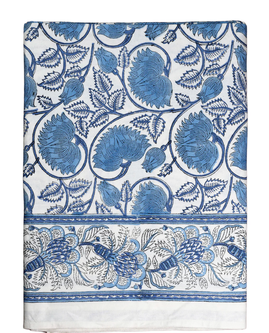 Blue Meadow Cabana Tablecloth