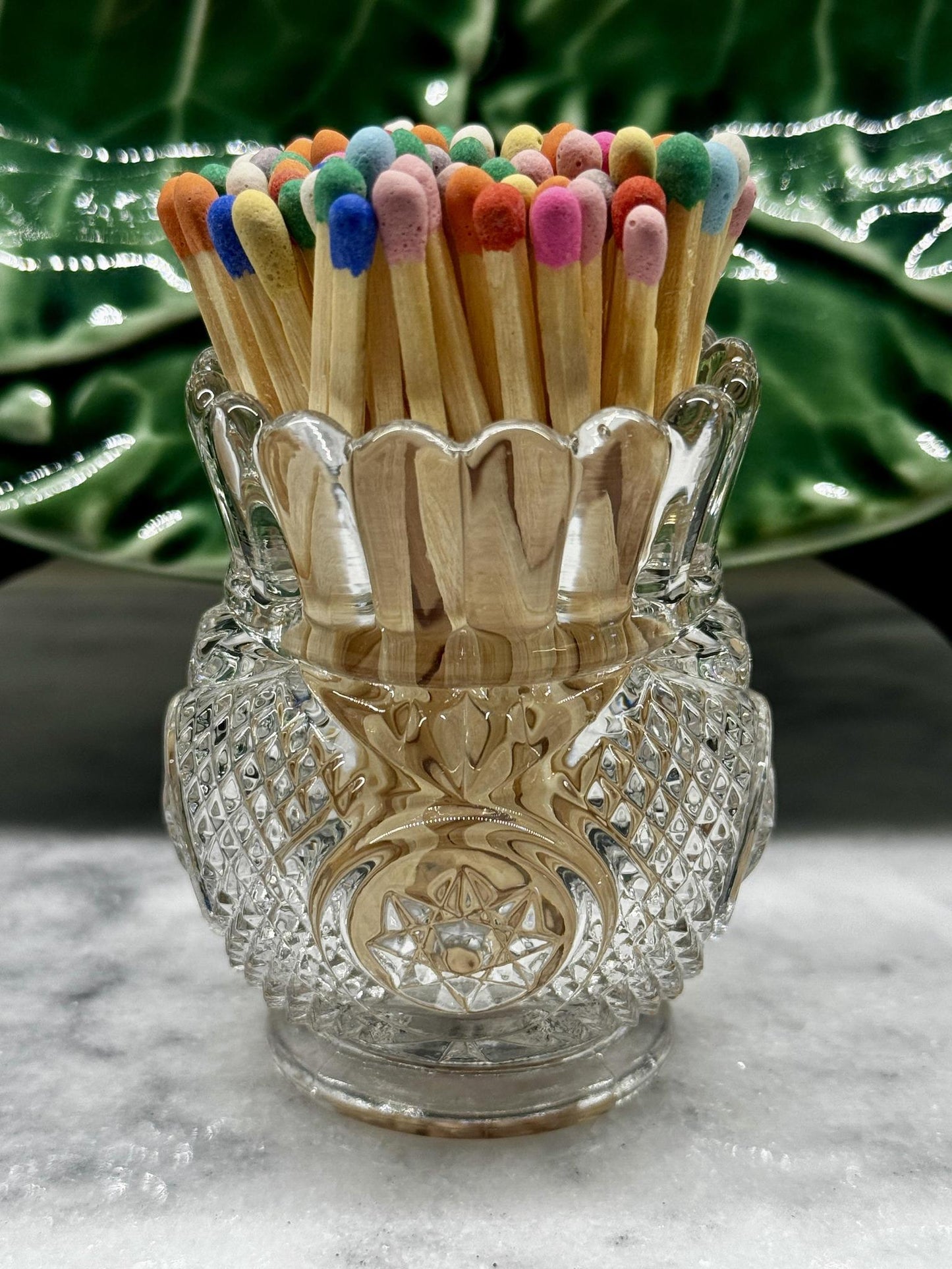 Early American Pattern Glass Toothpick Holder