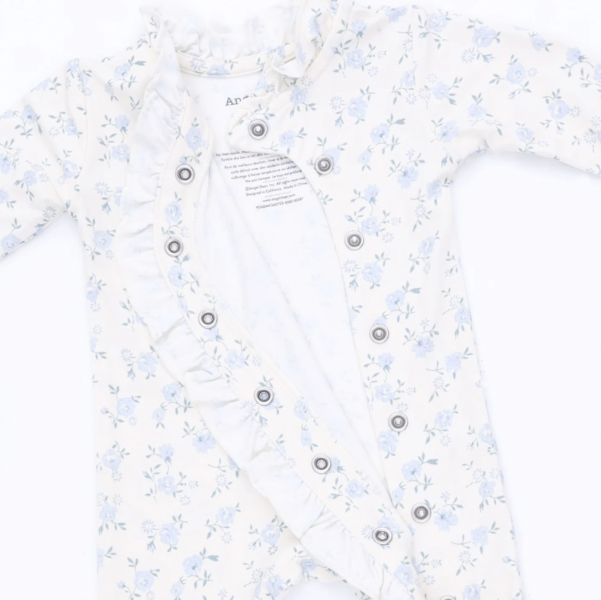 Rose Briar Kimono Ruffle Snap Footie