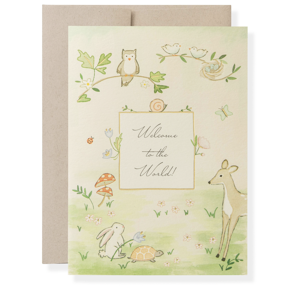 Woodland Baby Greeting Card